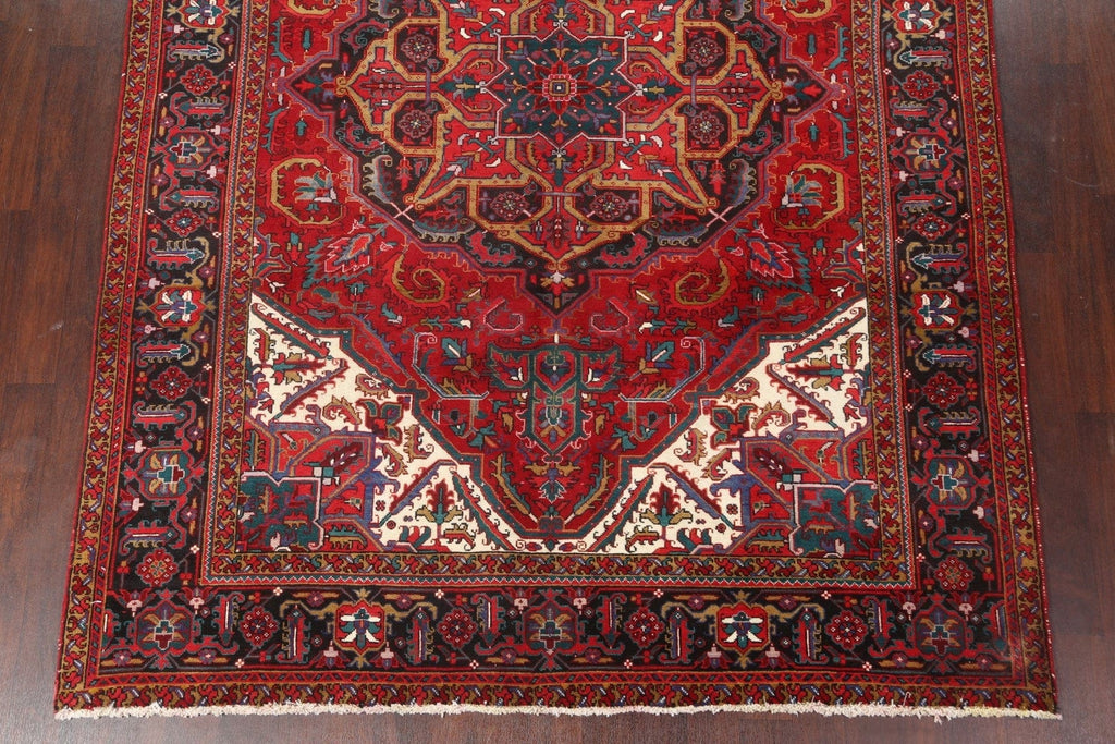 Red Vintage Heriz Persian Area Rug 8x11