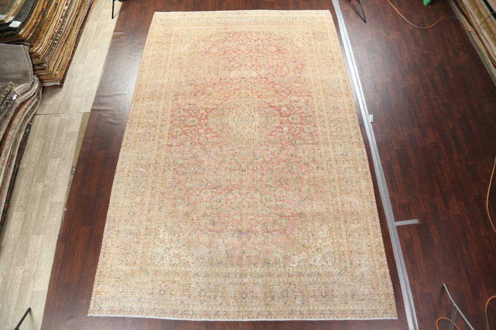 Vegetable Dye Large Kashan Persian Area Rug 10x16