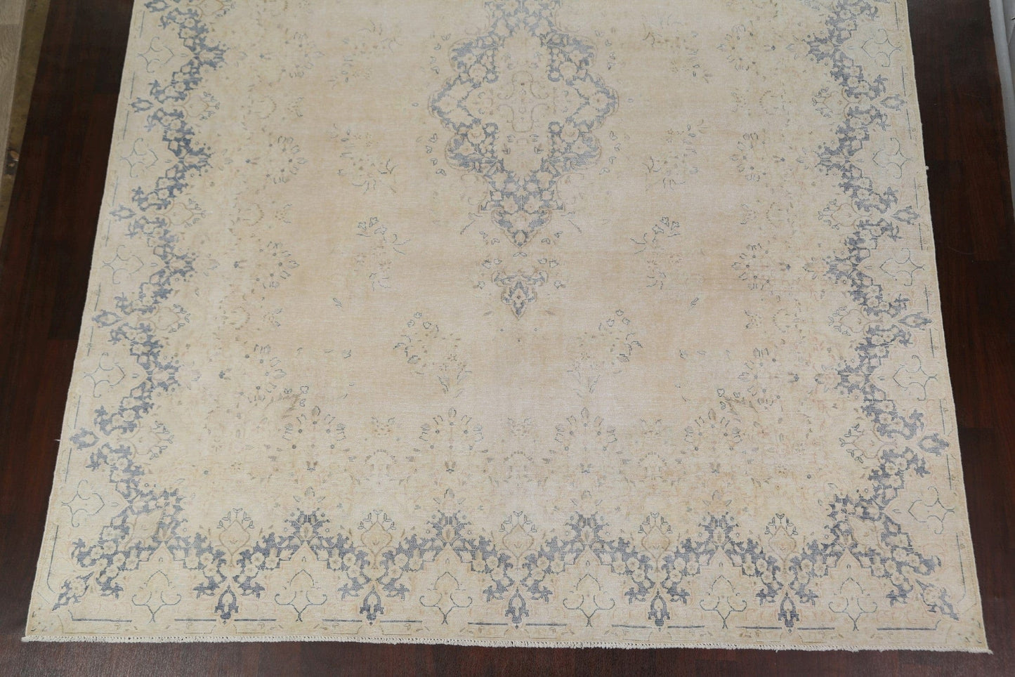 Muted Distressed Kerman Persian Area Rug 10x13