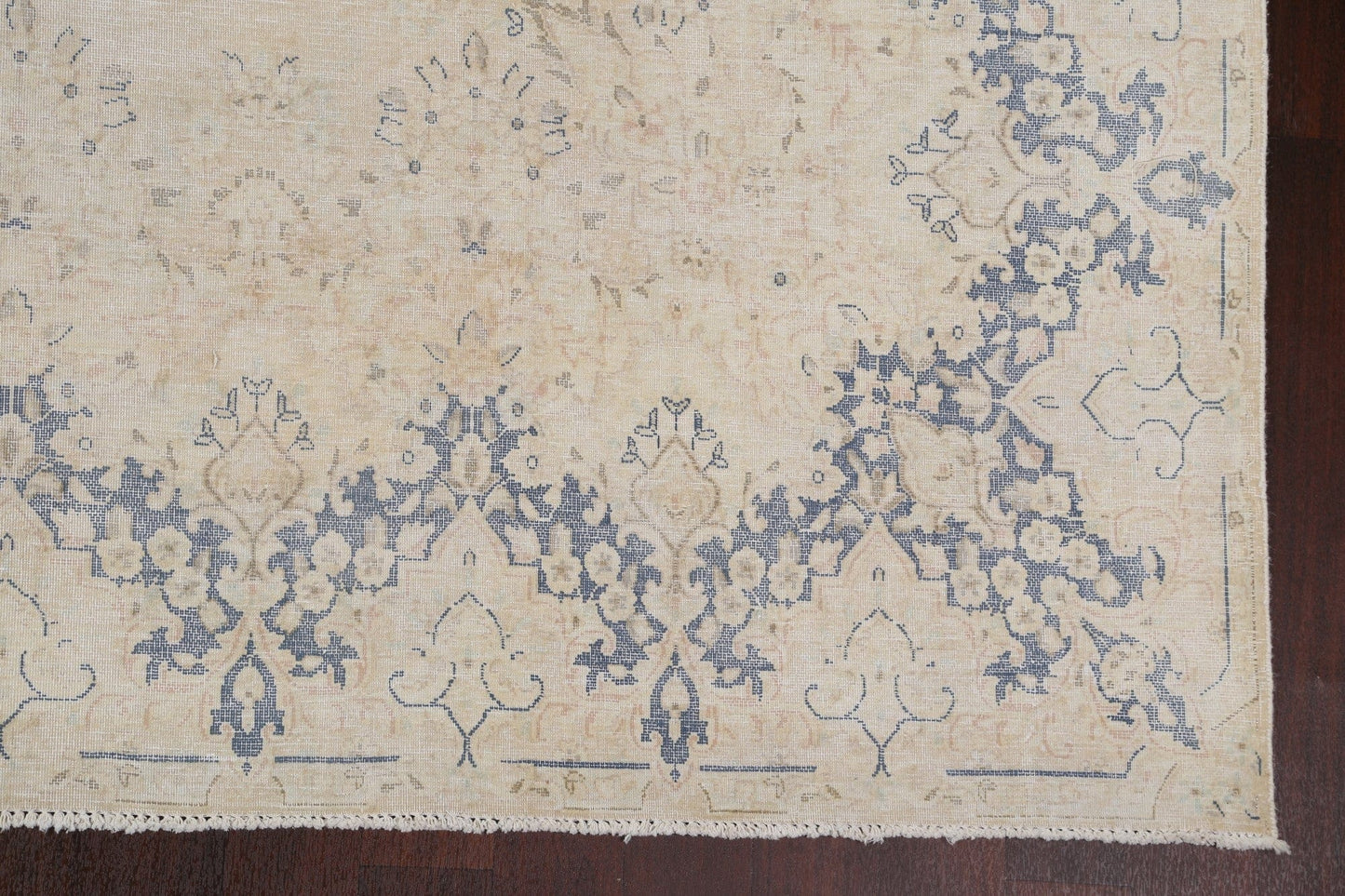 Muted Distressed Kerman Persian Area Rug 10x13