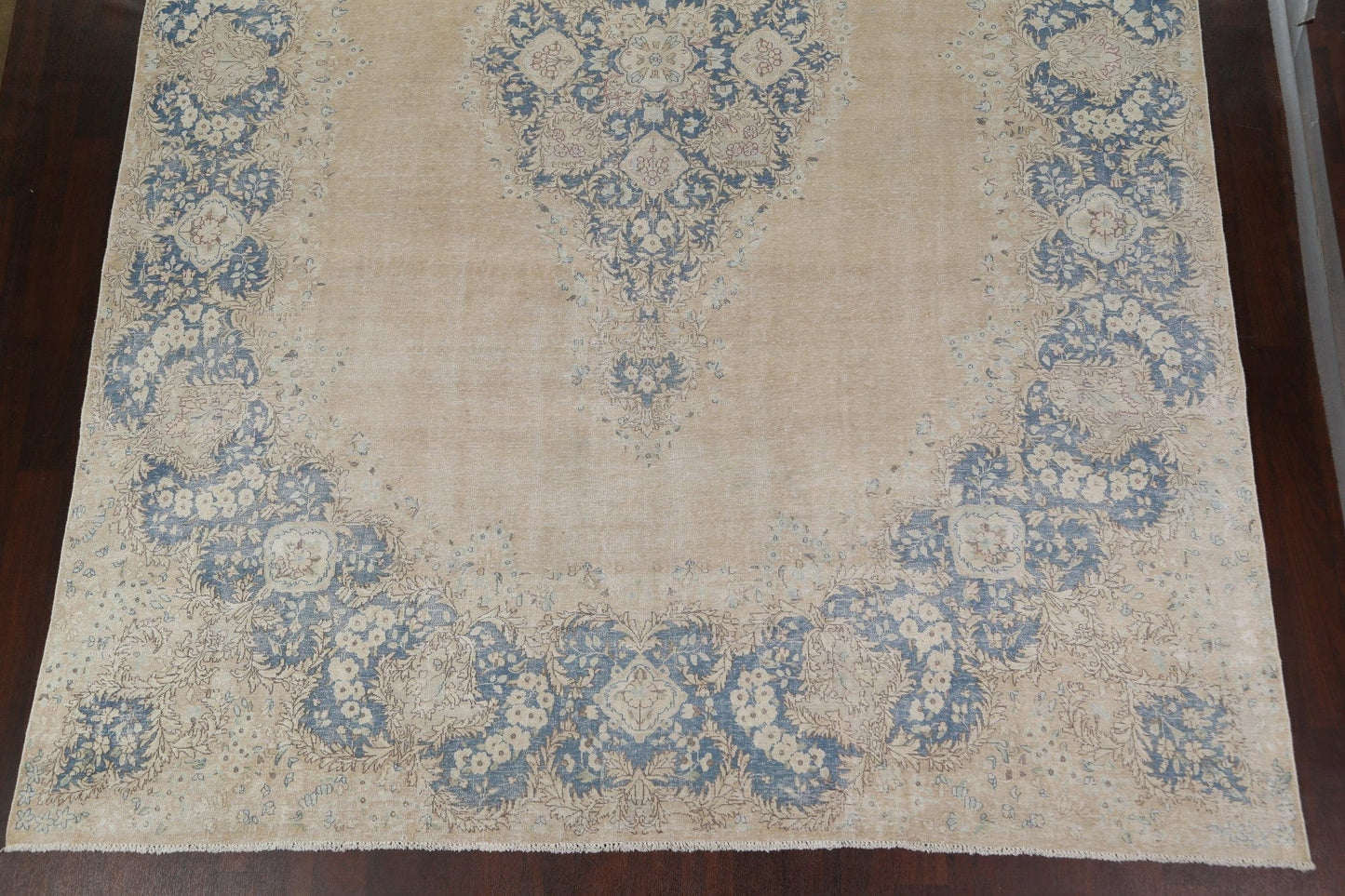 Muted Distressed Kerman Persian Area Rug 10x15