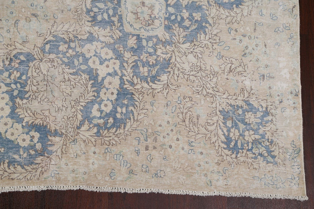 Muted Distressed Kerman Persian Area Rug 10x15