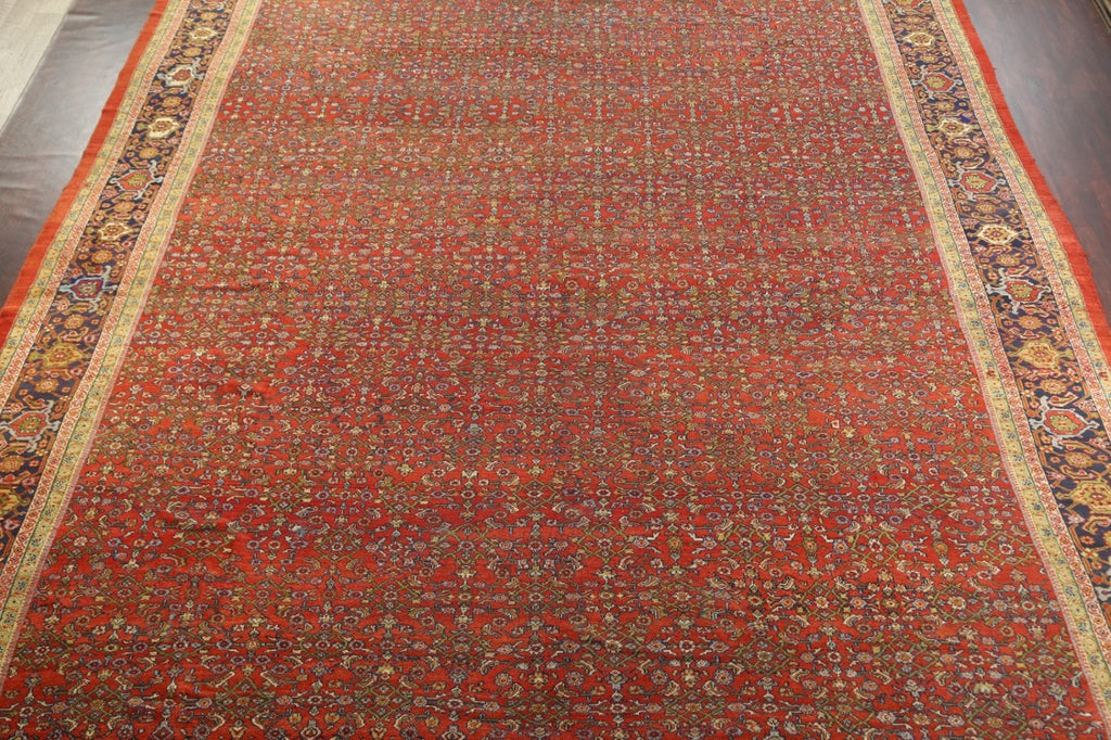 Pre-1900 Antique Vegetable Dye Sultanabad Persian Rug 15x22