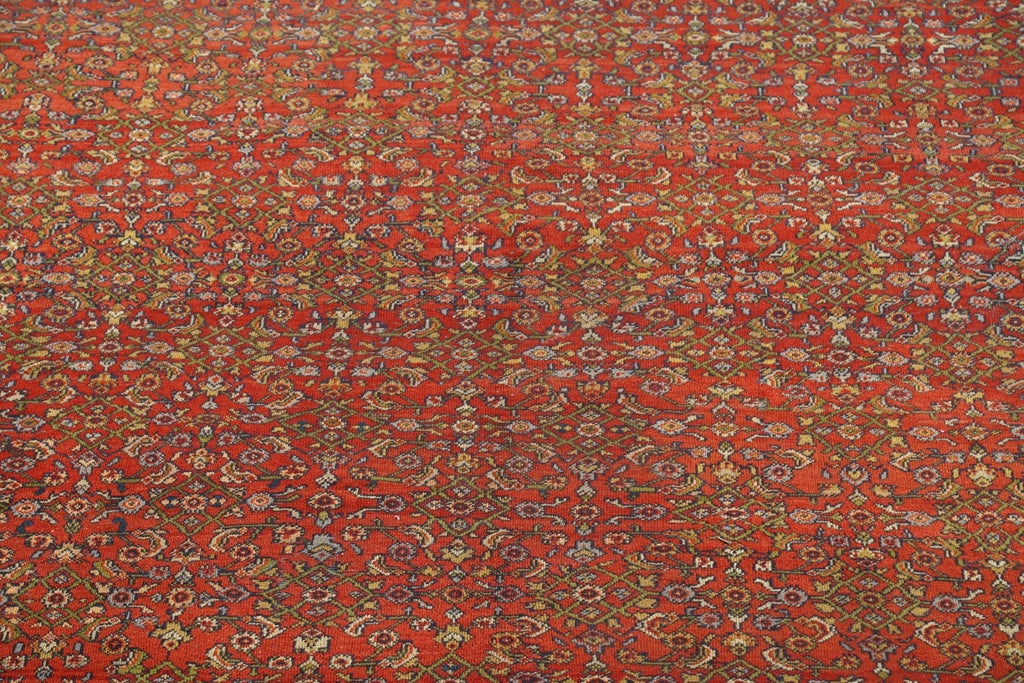 Pre-1900 Antique Vegetable Dye Sultanabad Persian Rug 15x22