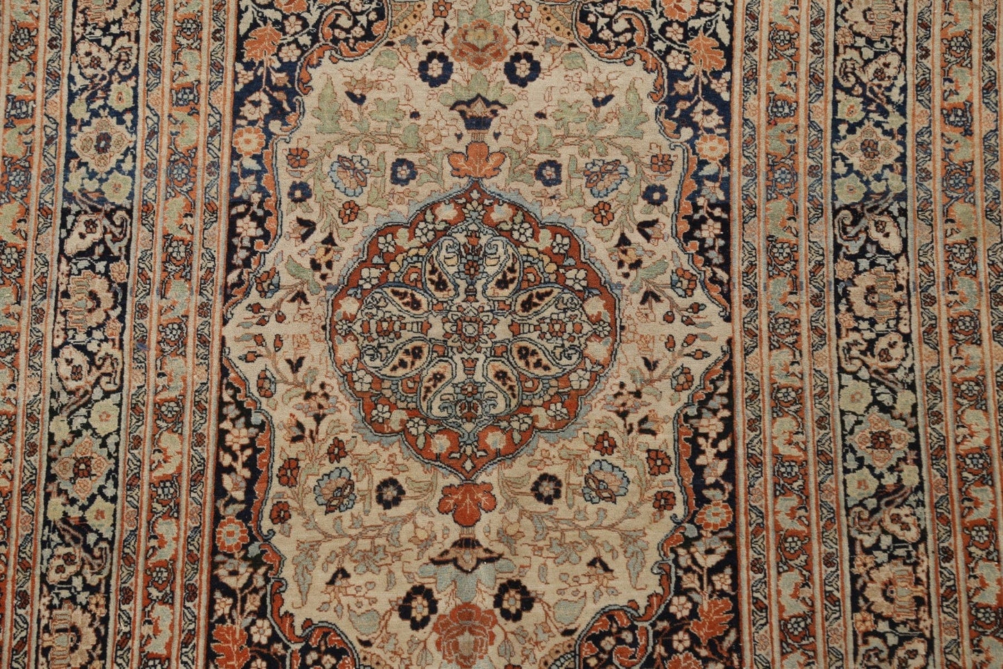 Pre-1900 Antique Tabriz Haj Jalili Vegetable Dye Persian Rug 4x6