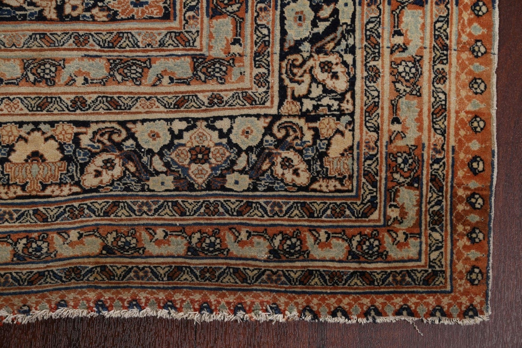 Pre-1900 Antique Tabriz Haj Jalili Vegetable Dye Persian Rug 4x6