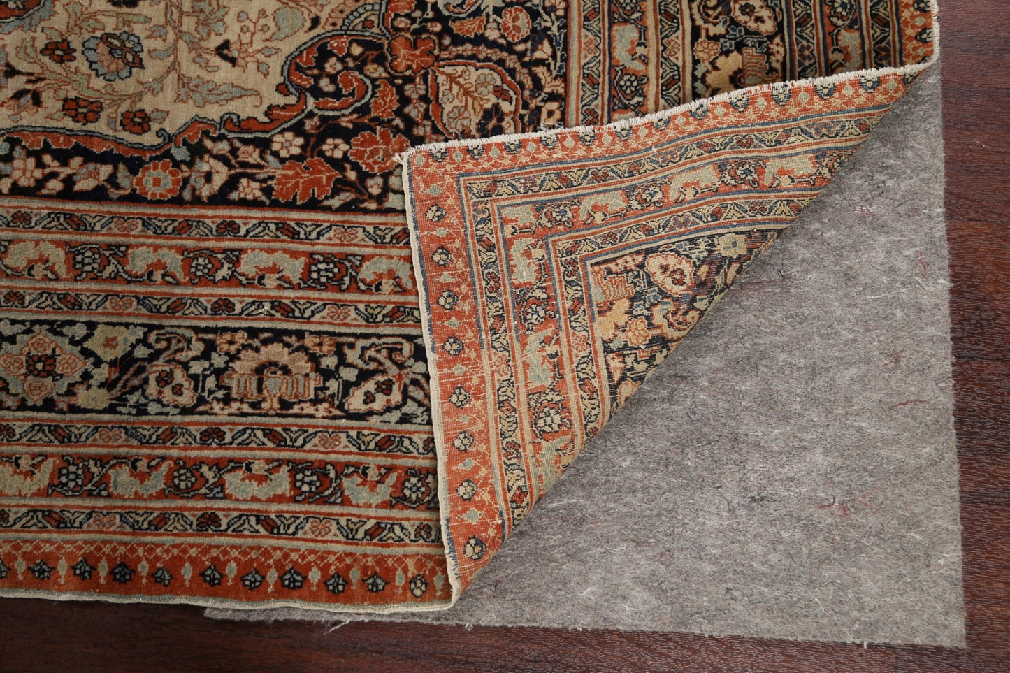 Pre-1900 Antique Tabriz Haj Jalili Vegetable Dye Persian Rug 4x6