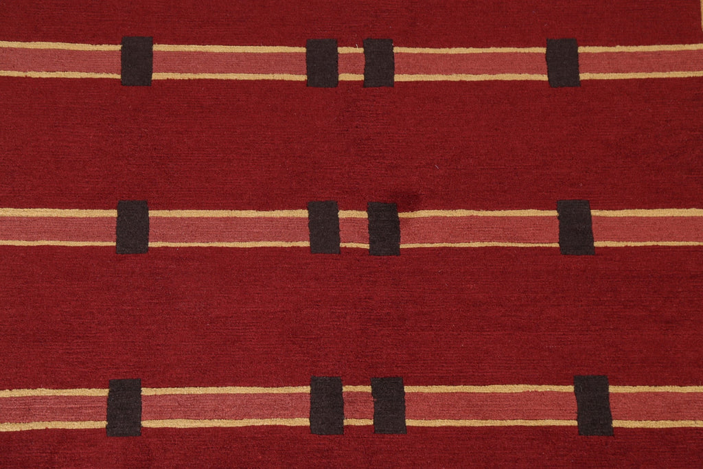 Red Nepalese Modern Area Rug 6x9