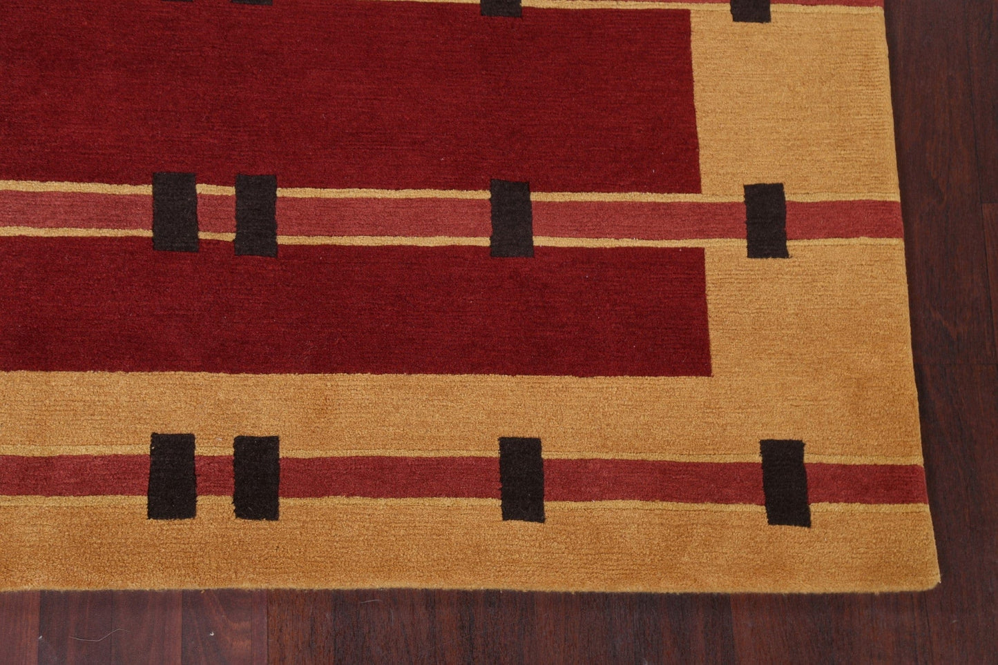 Red Nepalese Modern Area Rug 6x9