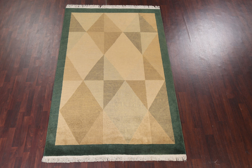 Vegetable Dye Nepalese Contemporary Area Rug 6x9