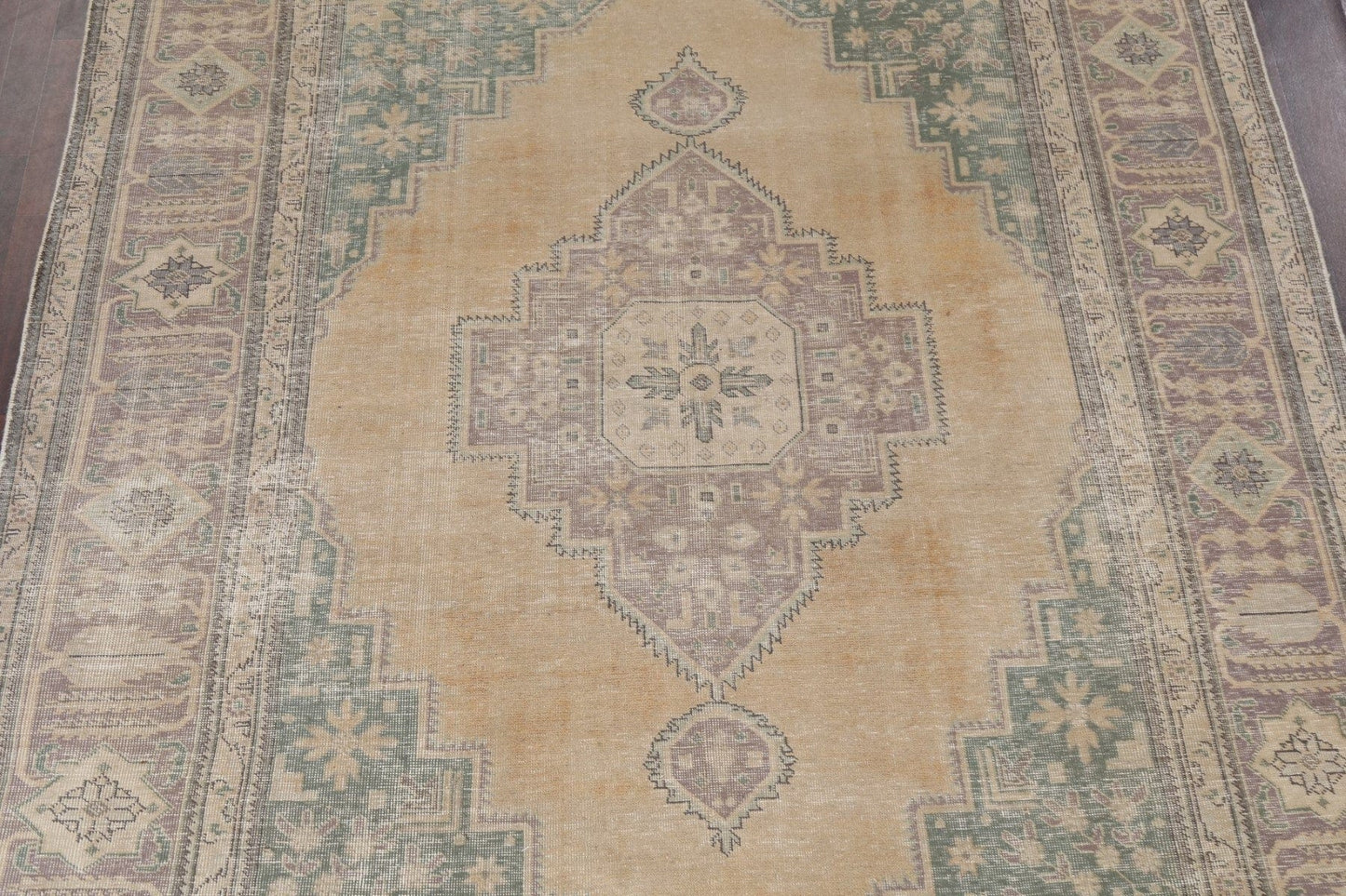 Distressed Vintage Tabriz Persian Area Rug 8x11