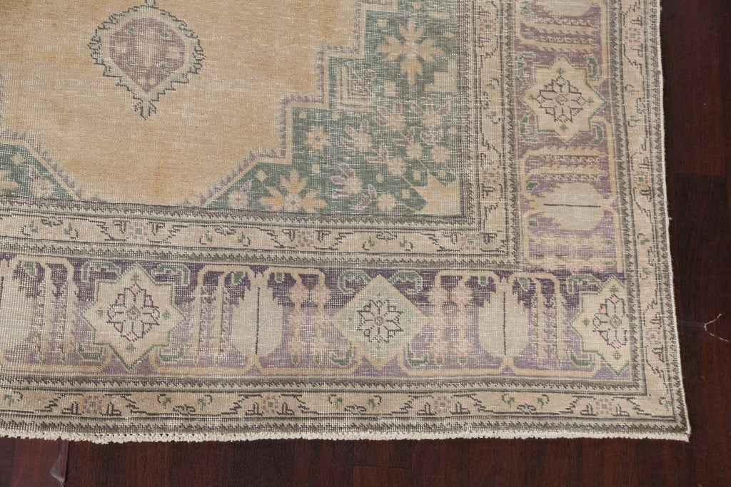 Distressed Vintage Tabriz Persian Area Rug 8x11