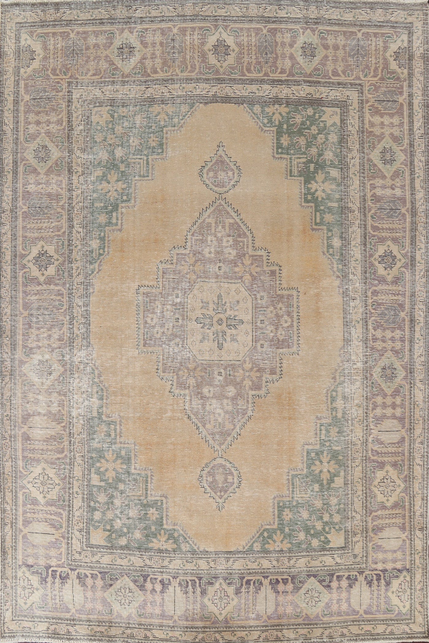 Distressed Vintage Tabriz Persian Area Rug 8x11