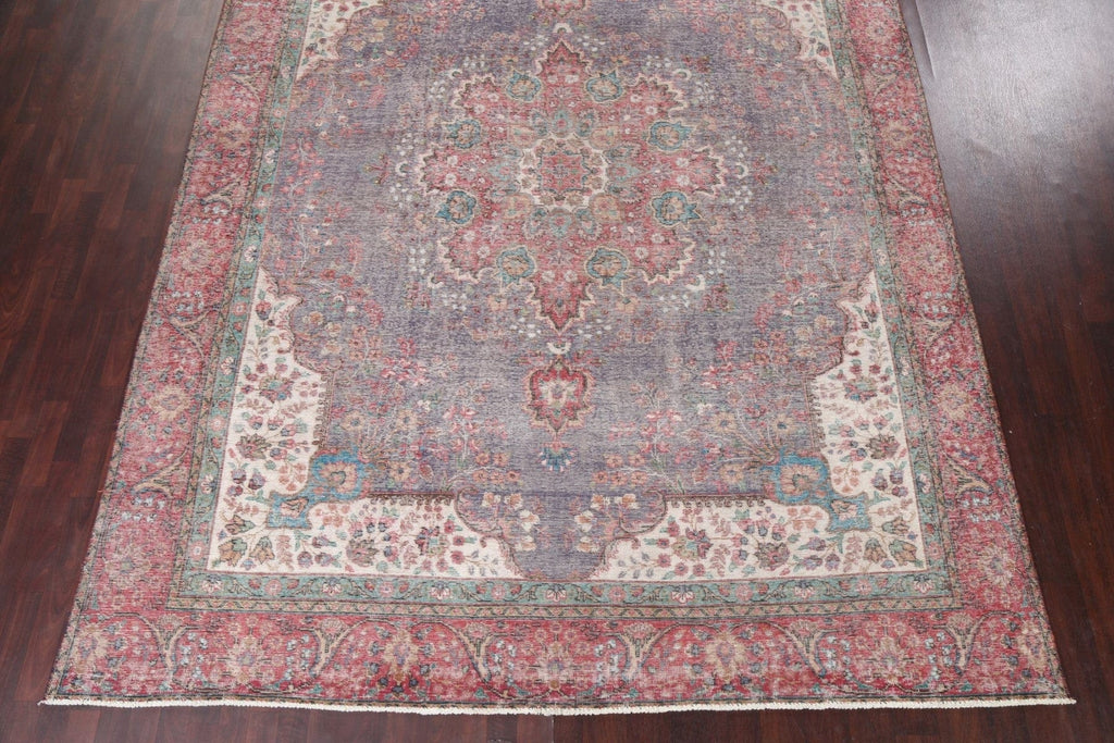 Vintage Distressed Tabriz Persian Area Rug 10x13