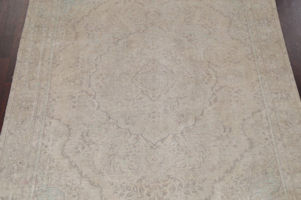 Muted Distressed Tabriz Persian Area Rug 8x11