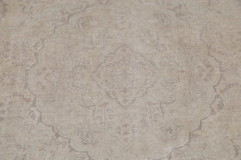 Muted Distressed Tabriz Persian Area Rug 8x11