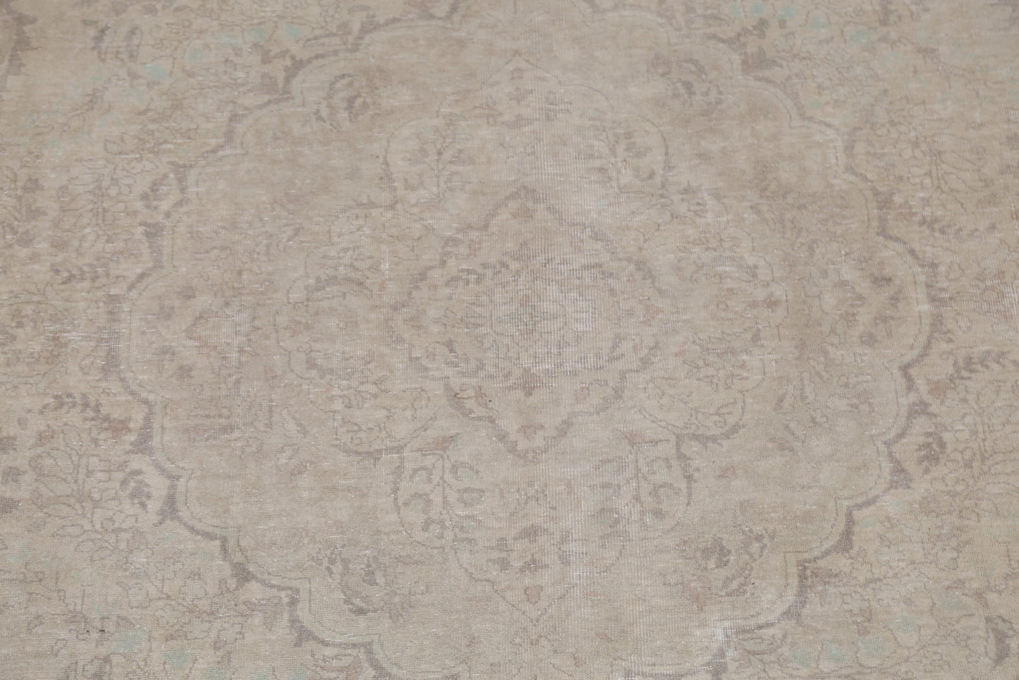 Muted Distressed Tabriz Persian Area Rug 8x11