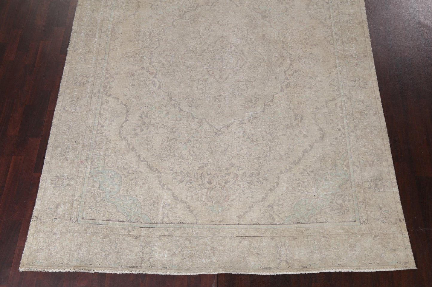 Muted Distressed Tabriz Persian Area Rug 8x11