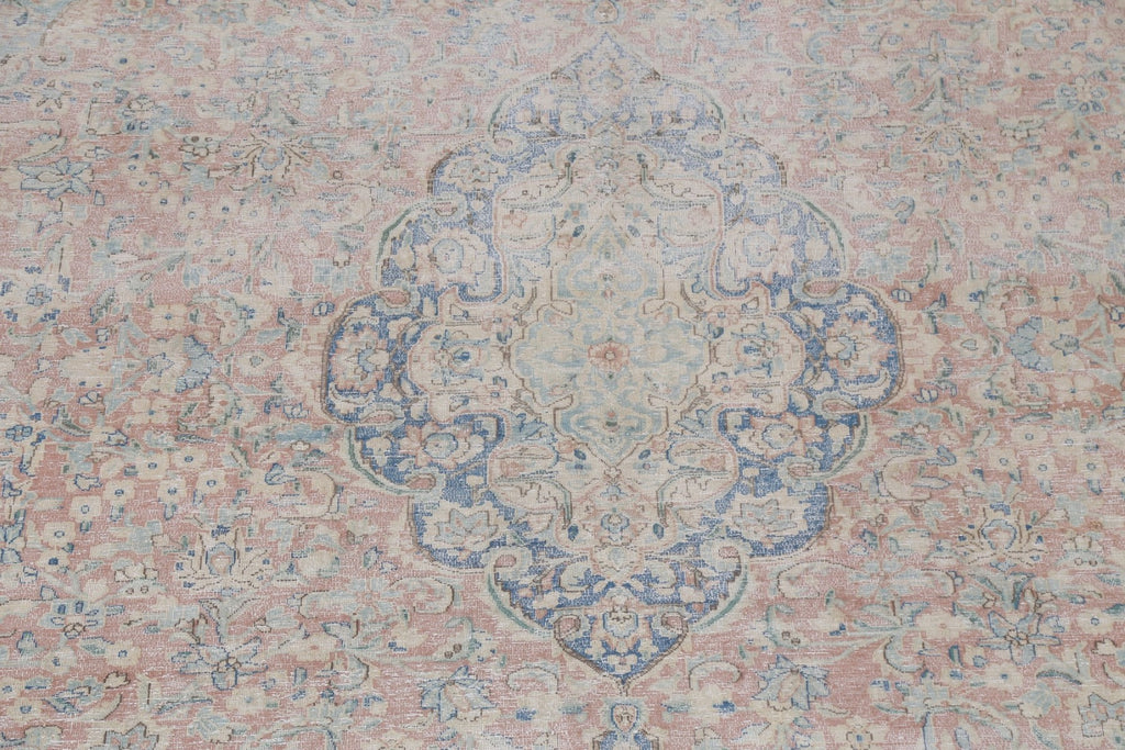 Muted Distressed Kerman Persian Area Rug 10x12