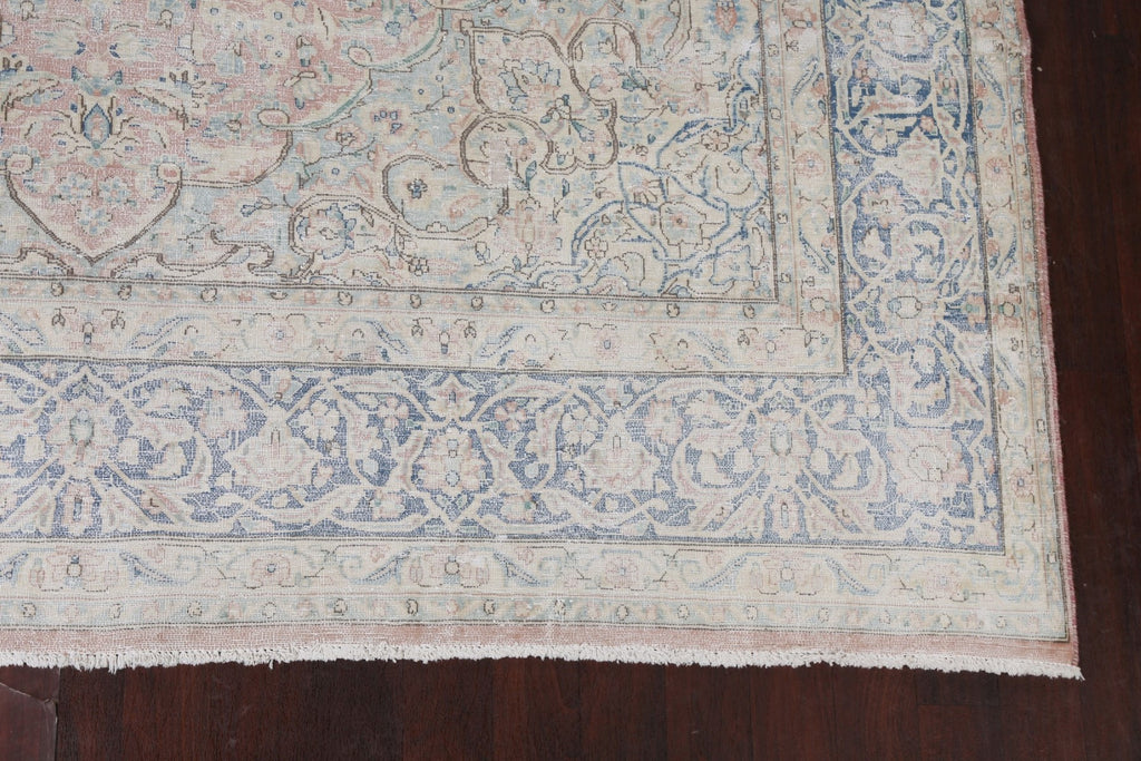 Muted Distressed Kerman Persian Area Rug 10x12