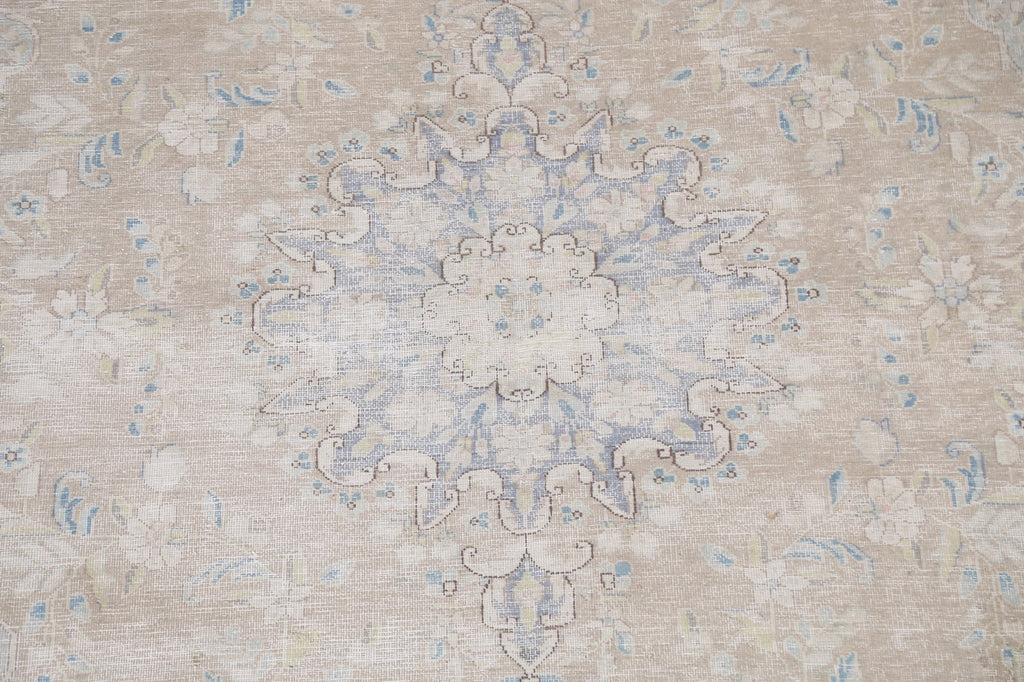 Muted Distressed Kerman Persian Area Rug 6x10