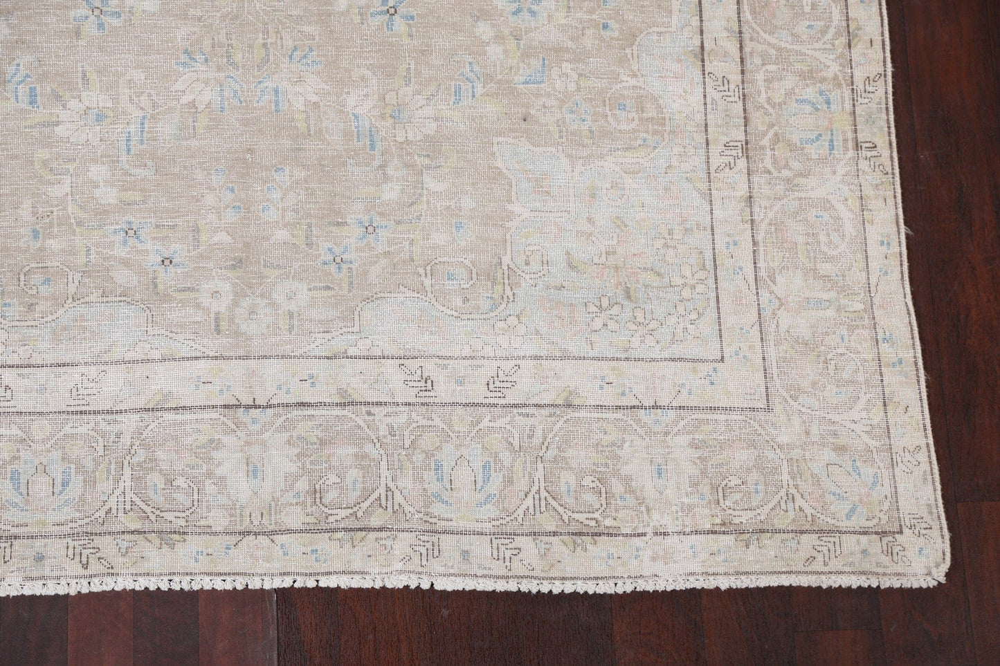 Muted Distressed Kerman Persian Area Rug 6x10