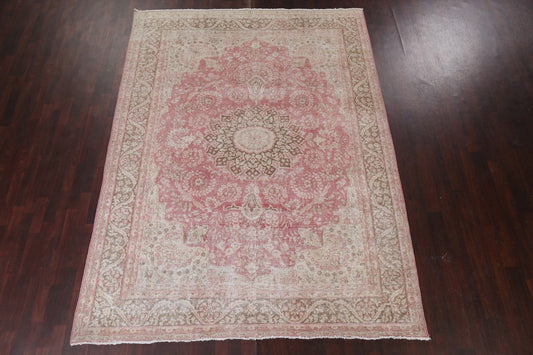 Vintage Wool Kerman Persian Area Rug 8x11