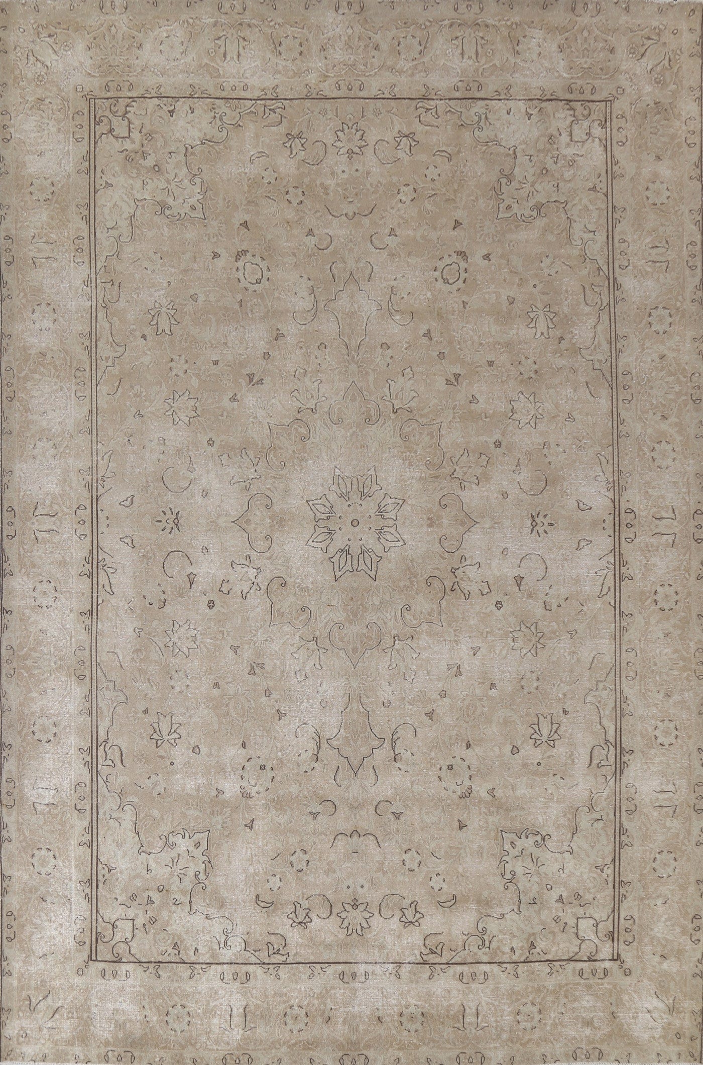 Vintage Distressed Kerman Persian Area Rug 10x13