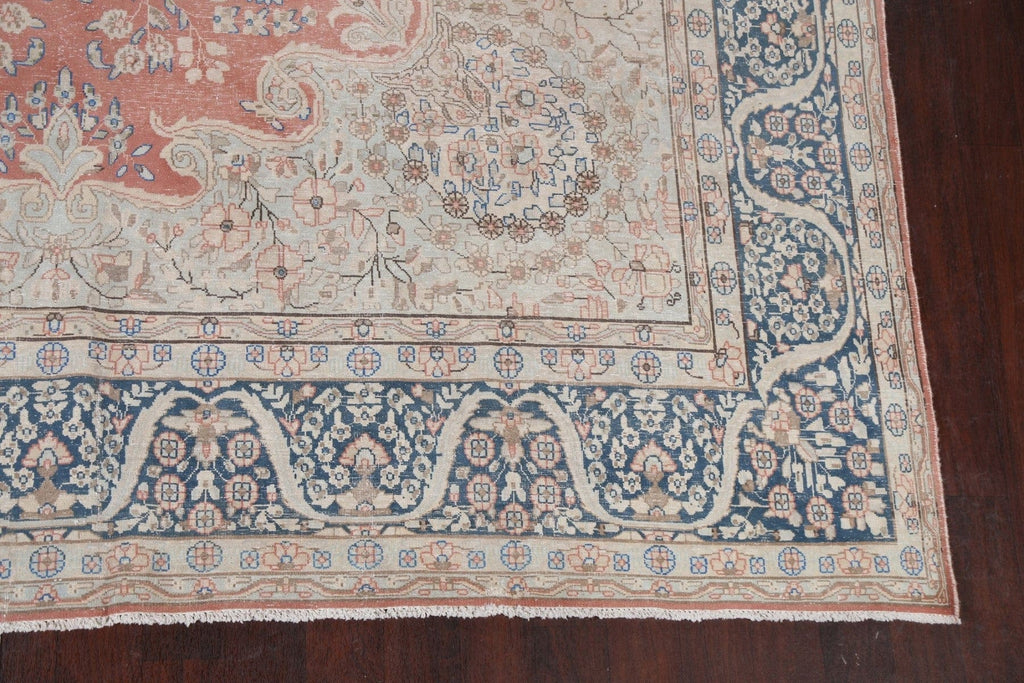 Vintage Distressed Kerman Persian Area Rug 10x13