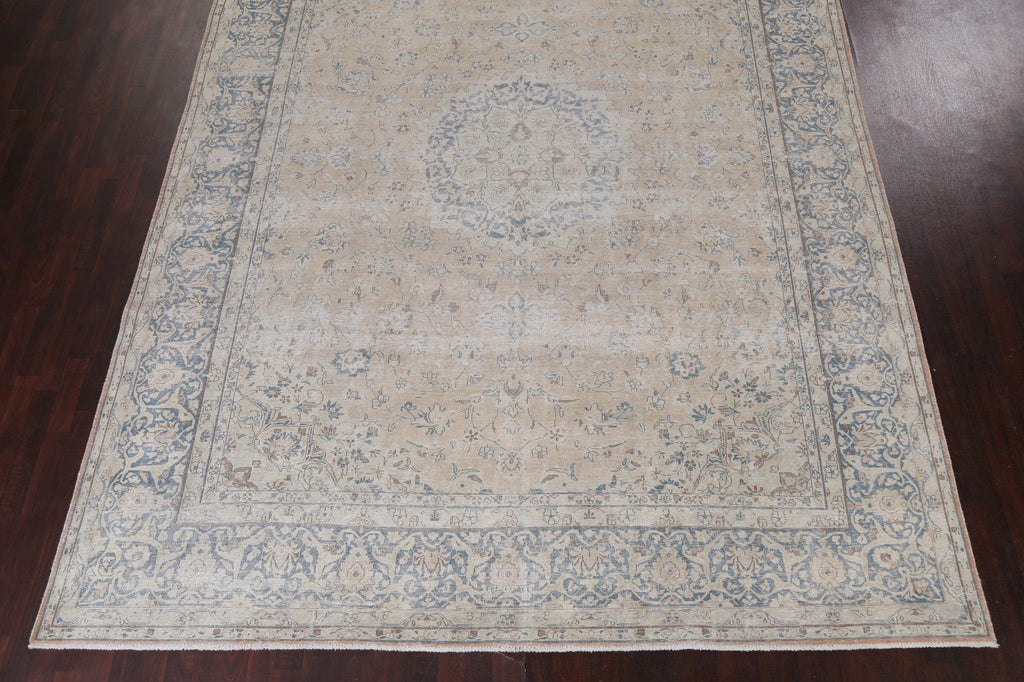 Vintage Distressed Kerman Persian Area Rug 10x13