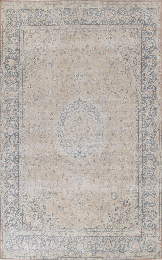 Vintage Distressed Kerman Persian Area Rug 10x13