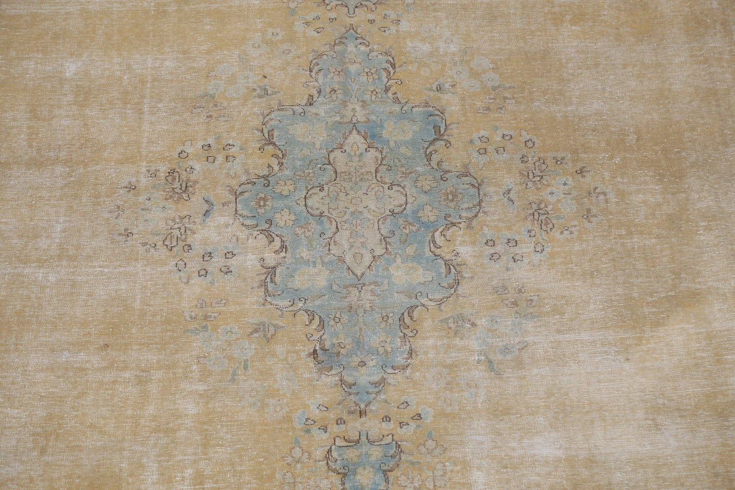 Wool Distressed Kerman Persian Area Rug 10x13