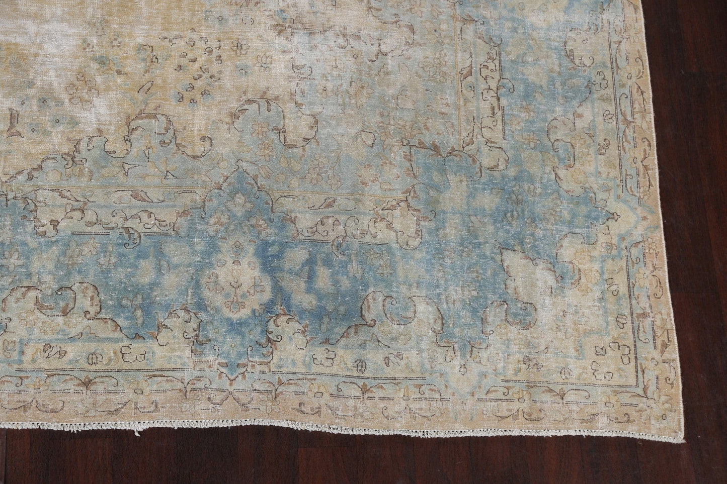 Wool Distressed Kerman Persian Area Rug 10x13