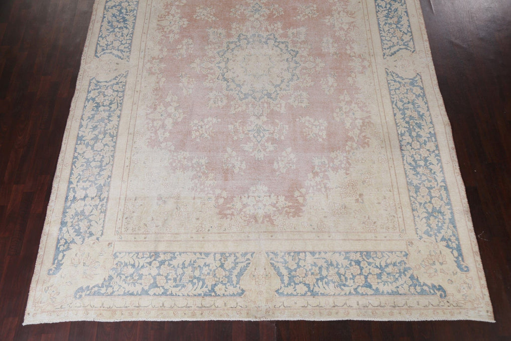 Vintage Distressed Kerman Persian Area Rug 10x13