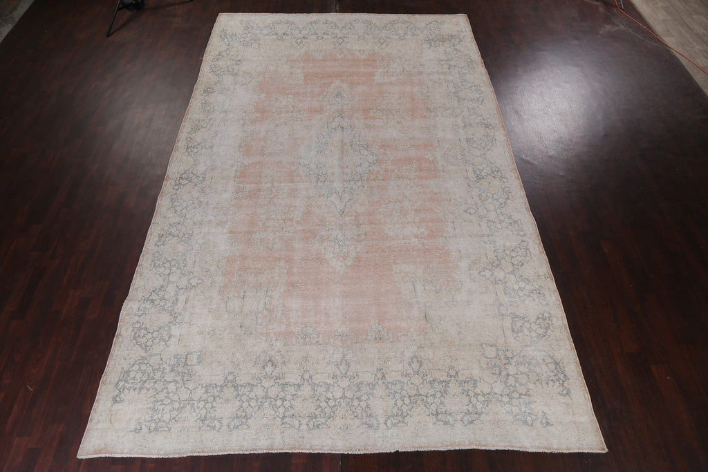 Vintage Distressed Kerman Persian Area Rug 10x16