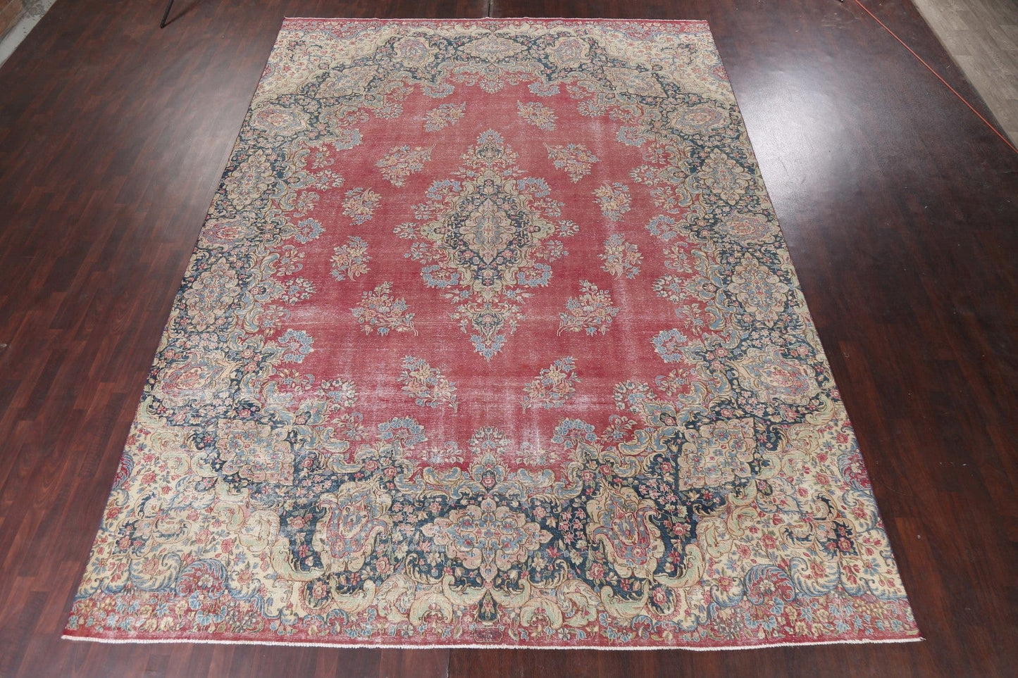 Large Vintage Kerman Persian Area Rug 11x16