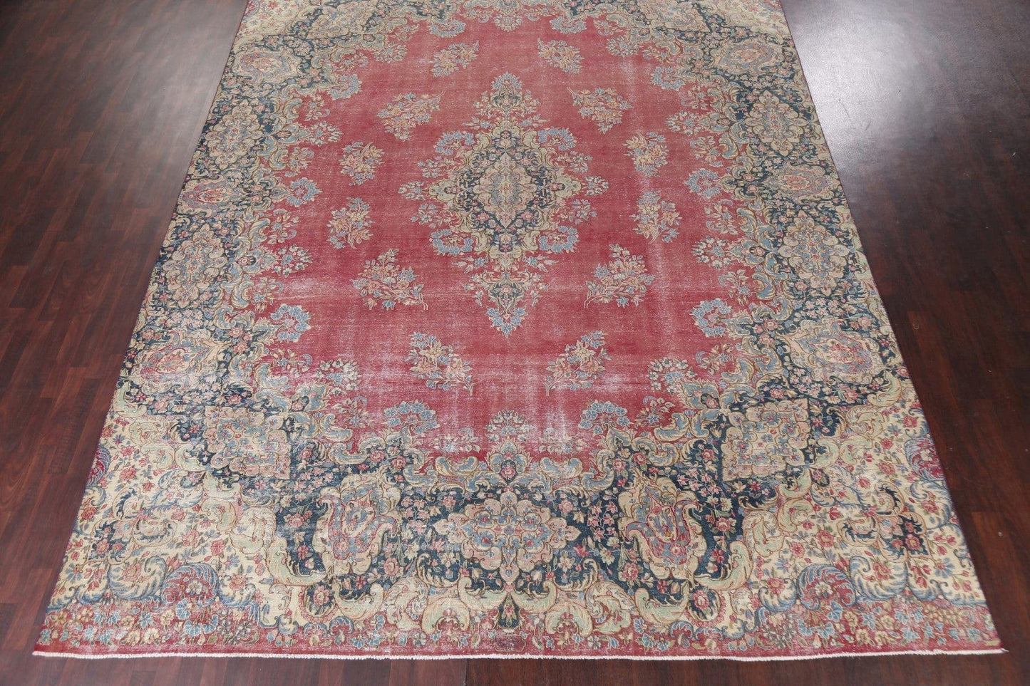 Large Vintage Kerman Persian Area Rug 11x16