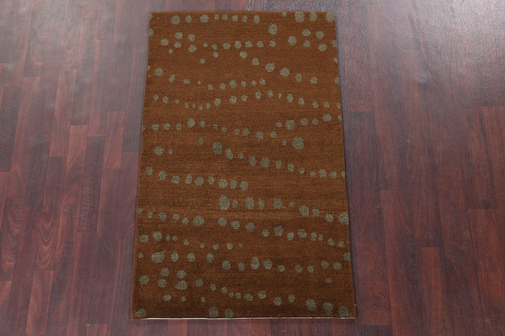 Vegetable Dye Nepalese Modern Wool Rug 3x5