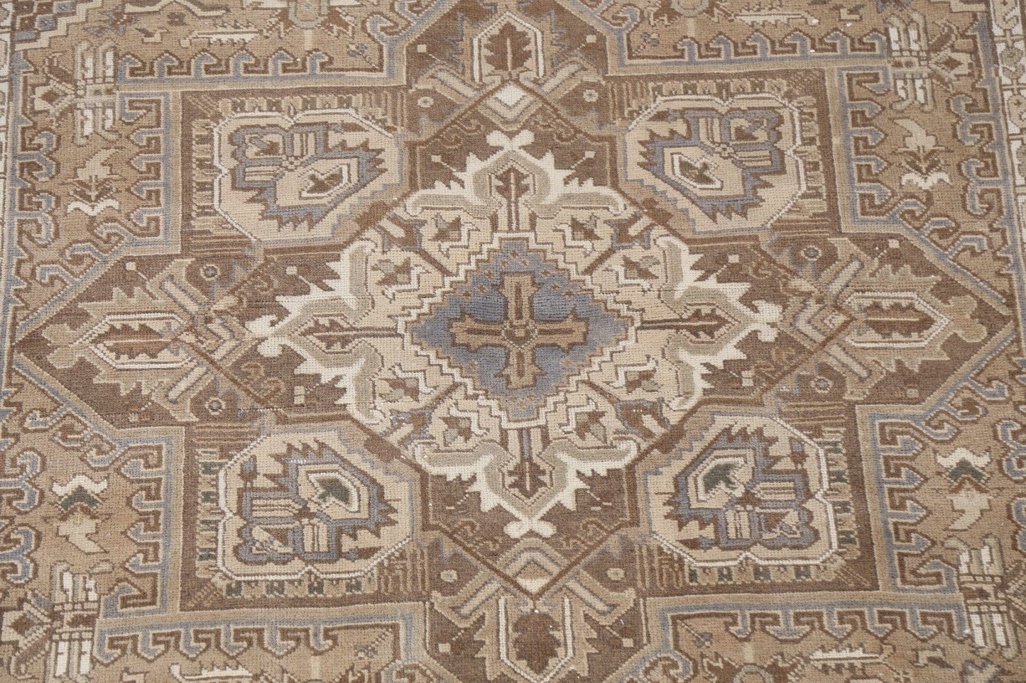 Wool Geometric Heriz Persian Area Rug 7x9