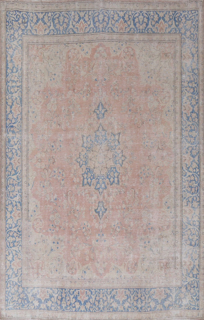 Vintage Distressed Kerman Persian Area Rug 10x13