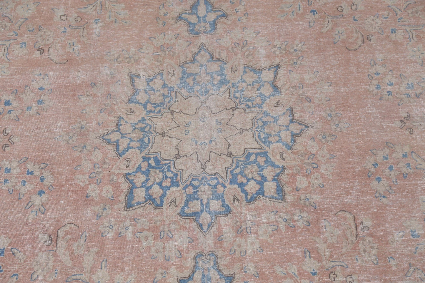 Vintage Distressed Kerman Persian Area Rug 10x13