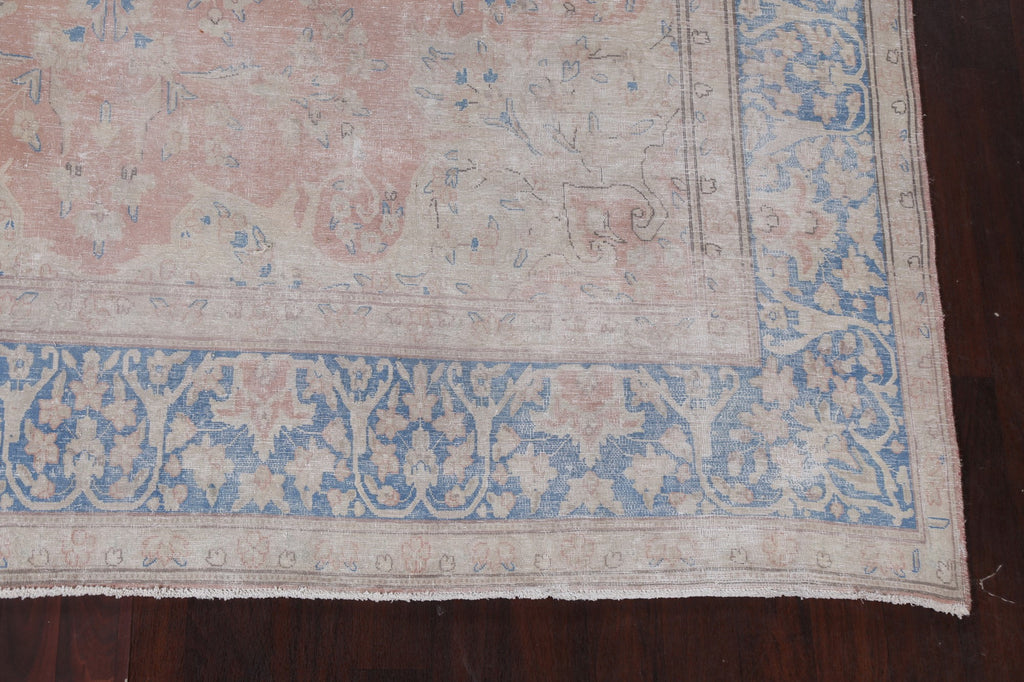 Vintage Distressed Kerman Persian Area Rug 10x13