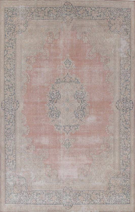 Vintage Distressed Kerman Persian Area Rug 10x13