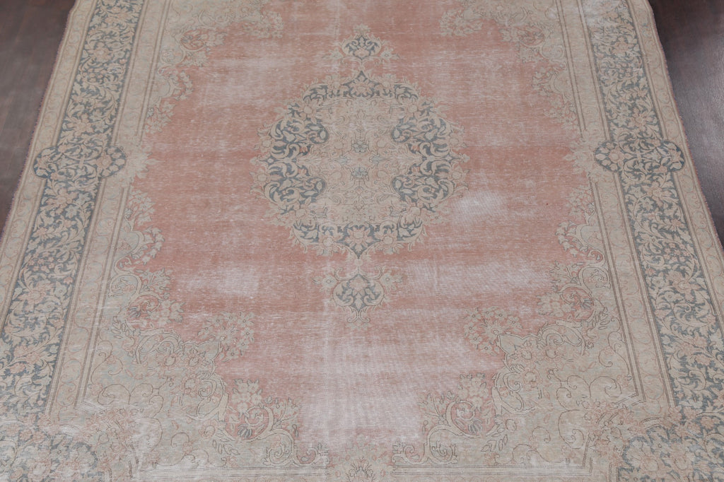 Vintage Distressed Kerman Persian Area Rug 10x13