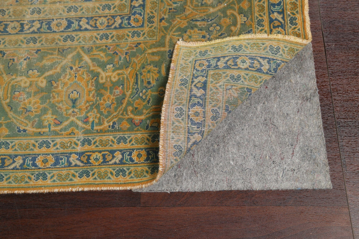 Distressed Over-Dye Kashan Persian Large Rug 10x16