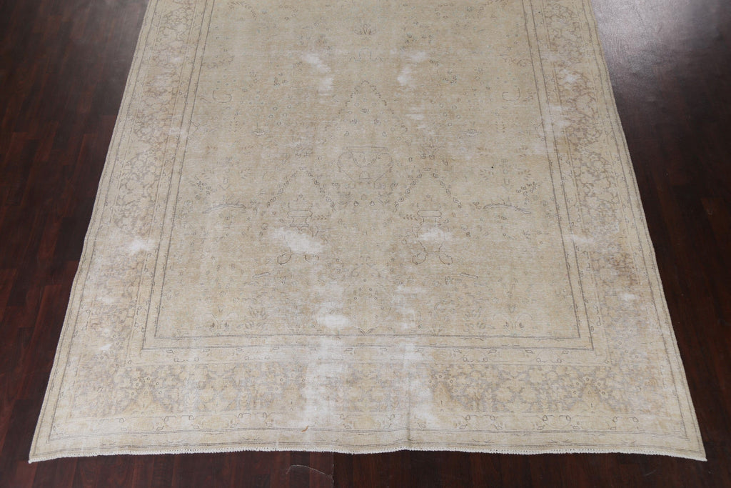 Muted Distressed Kerman Persian Area Rug 10x13