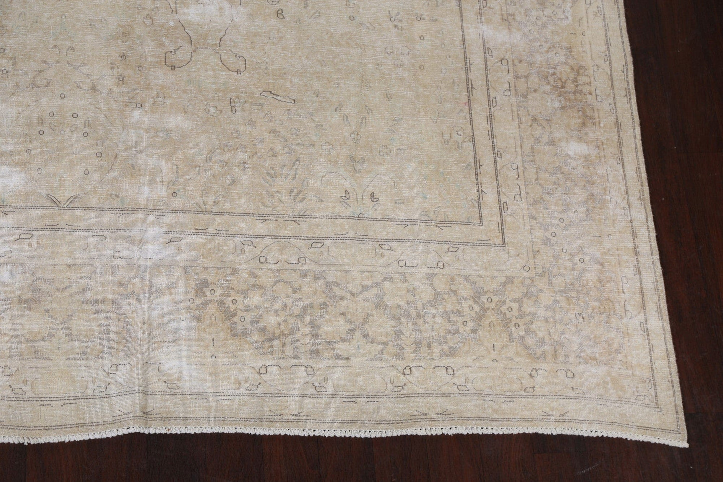 Muted Distressed Kerman Persian Area Rug 10x13