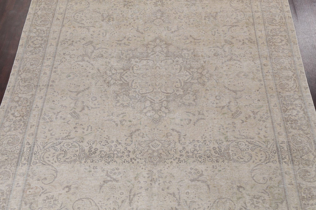 Muted Distressed Tabriz Persian Area Rug 10x13