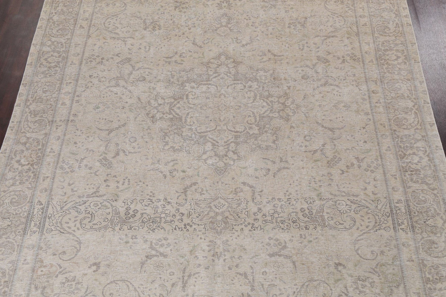 Muted Distressed Tabriz Persian Area Rug 10x13