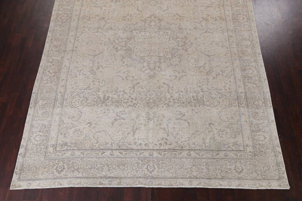 Muted Distressed Tabriz Persian Area Rug 10x13